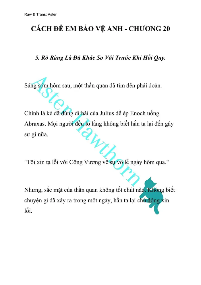 [NOVEL] Cách Để Em Bảo Vệ Anh - Chap 20 Ảnh 1