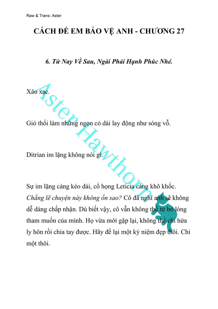 [NOVEL] Cách Để Em Bảo Vệ Anh - Chap 27 Ảnh 1