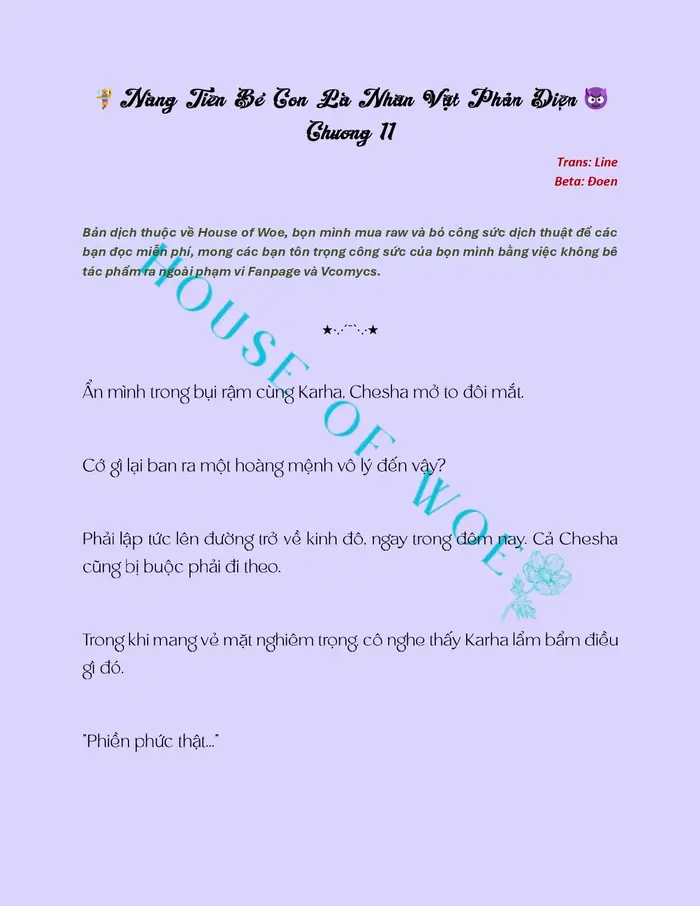 [NOVEL] NÀNG TIÊN BÉ CON LÀ NHÂN VẬT PHẢN DIỆN - Chap 11 Ảnh 2