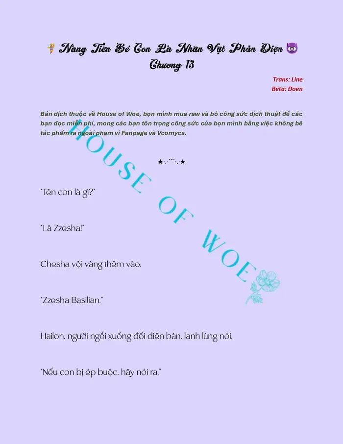 [NOVEL] NÀNG TIÊN BÉ CON LÀ NHÂN VẬT PHẢN DIỆN - Chap 13 Ảnh 2