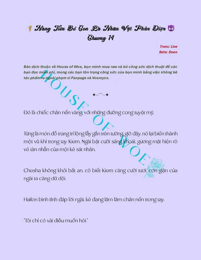 [NOVEL] NÀNG TIÊN BÉ CON LÀ NHÂN VẬT PHẢN DIỆN - Chap 14 Ảnh 2