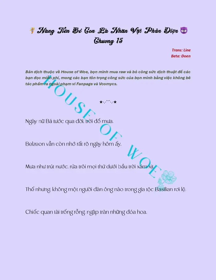 [NOVEL] NÀNG TIÊN BÉ CON LÀ NHÂN VẬT PHẢN DIỆN - Chap 15 Ảnh 2
