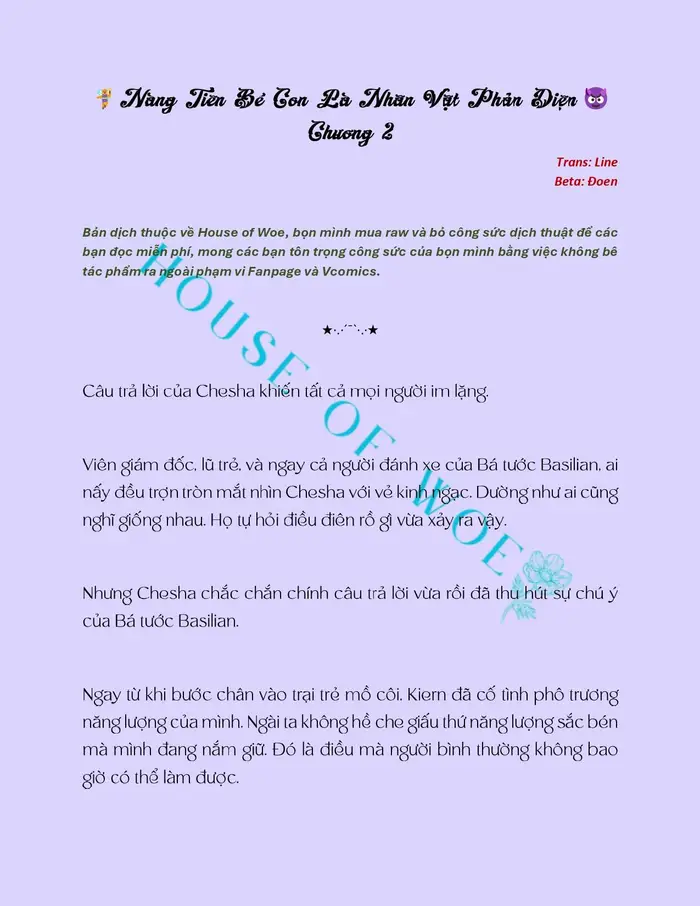 [NOVEL] NÀNG TIÊN BÉ CON LÀ NHÂN VẬT PHẢN DIỆN - Chap 2 Ảnh 2