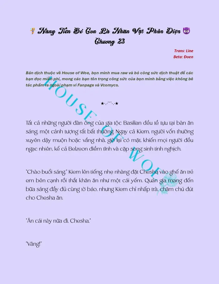 [NOVEL] NÀNG TIÊN BÉ CON LÀ NHÂN VẬT PHẢN DIỆN - Chap 23 Ảnh 2