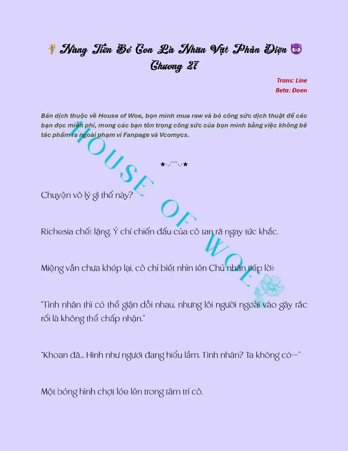 [NOVEL] NÀNG TIÊN BÉ CON LÀ NHÂN VẬT PHẢN DIỆN - Chap 27 Ảnh 2