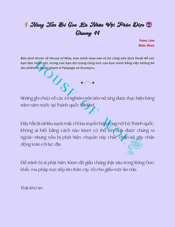 [NOVEL] NÀNG TIÊN BÉ CON LÀ NHÂN VẬT PHẢN DIỆN - Chap 44 Ảnh 2