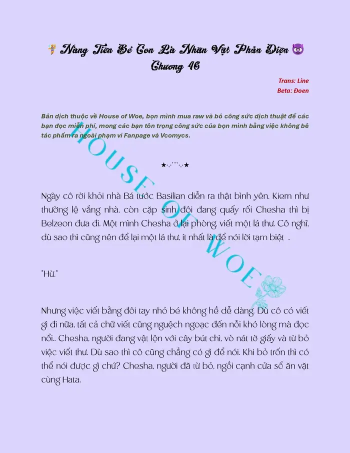 [NOVEL] NÀNG TIÊN BÉ CON LÀ NHÂN VẬT PHẢN DIỆN - Chap 46 Ảnh 2