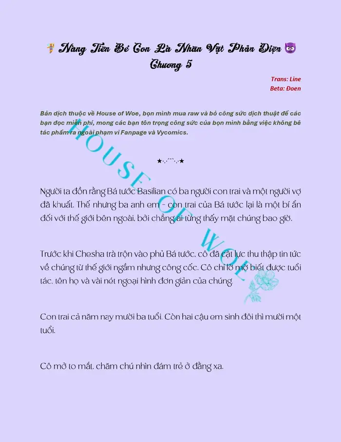 [NOVEL] NÀNG TIÊN BÉ CON LÀ NHÂN VẬT PHẢN DIỆN - Chap 5 Ảnh 2