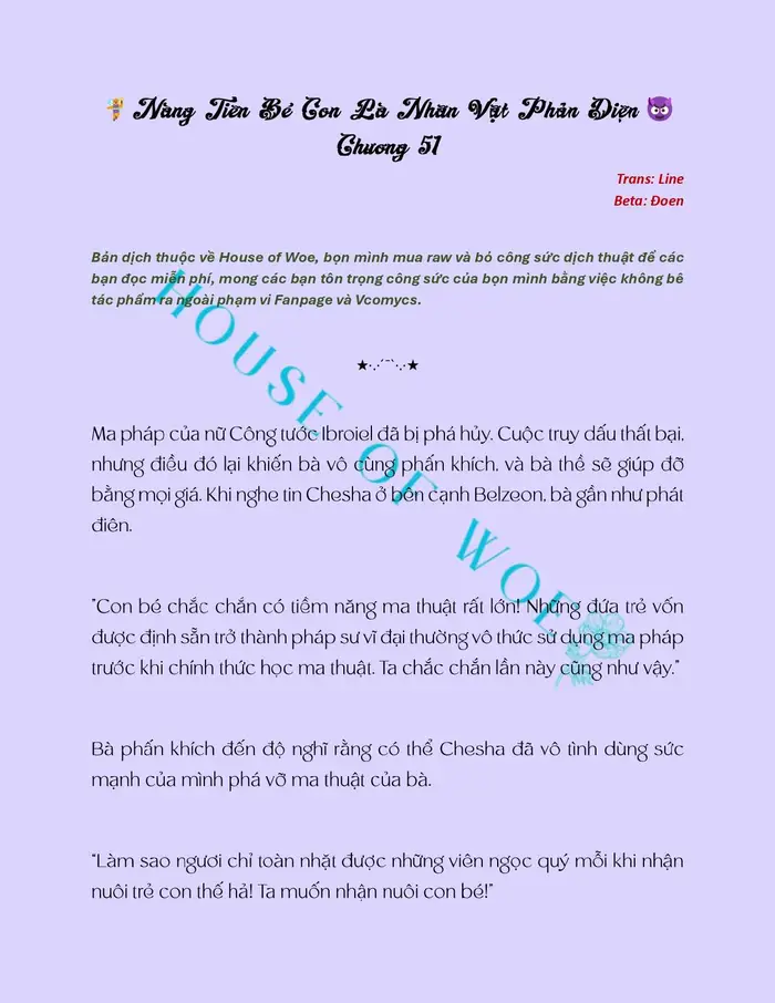 [NOVEL] NÀNG TIÊN BÉ CON LÀ NHÂN VẬT PHẢN DIỆN - Chap 51 Ảnh 2