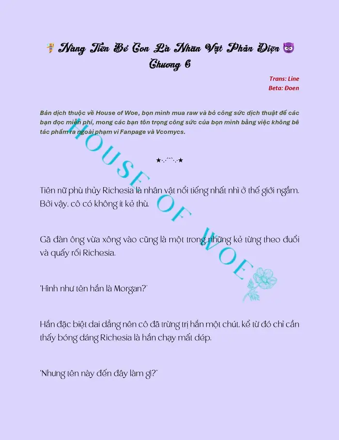 [NOVEL] NÀNG TIÊN BÉ CON LÀ NHÂN VẬT PHẢN DIỆN - Chap 6 Ảnh 2